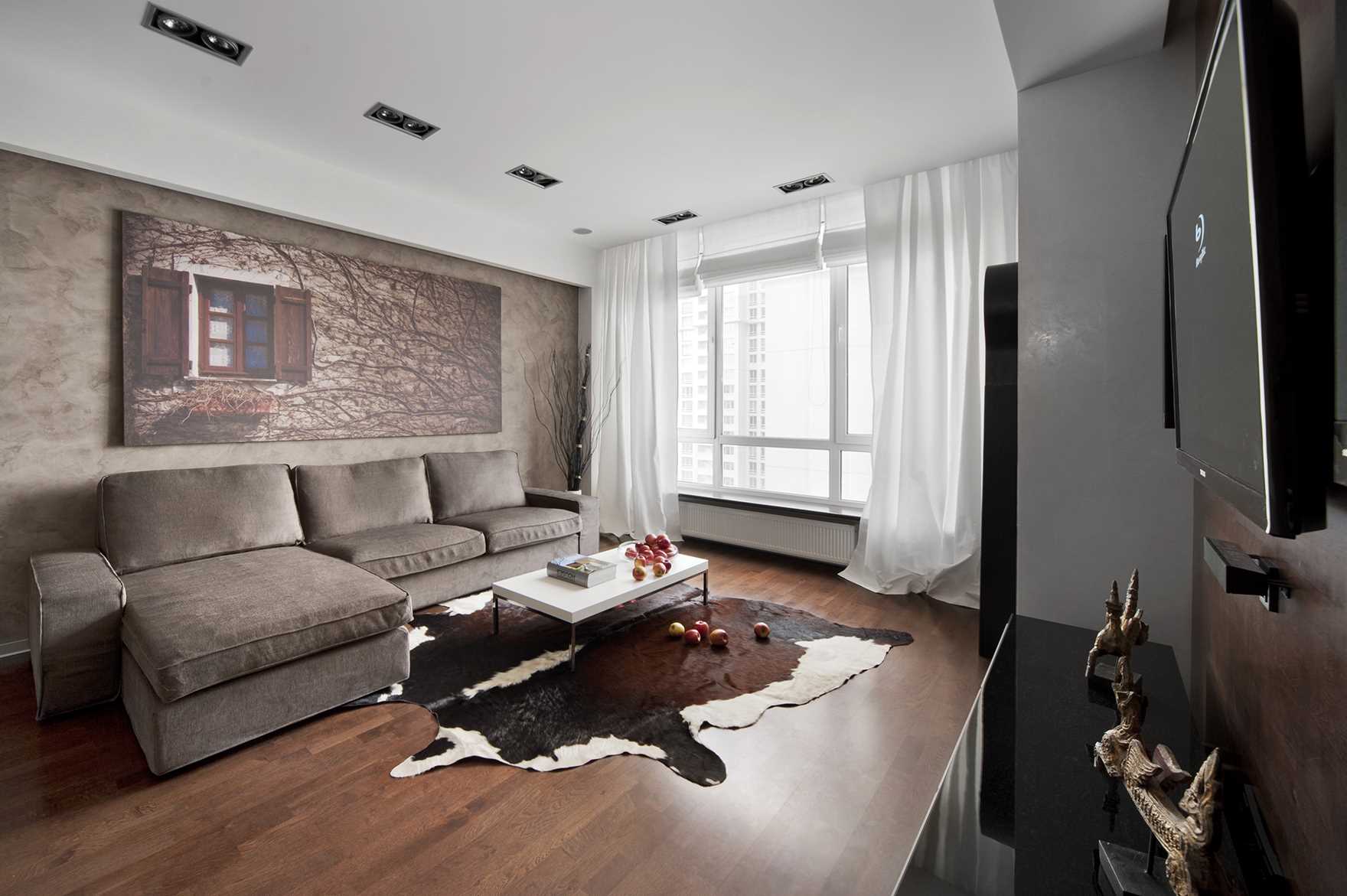 version du bel intérieur d'un appartement moderne de 70 m2