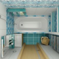 versione del brillante design del bagno nella foto di Krusciov