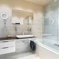 versie van de ongebruikelijke stijl van de badkamer 5 m² beeld