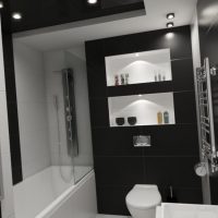 šviesaus vonios kambario dizaino variantas 5 kv.m nuotrauka
