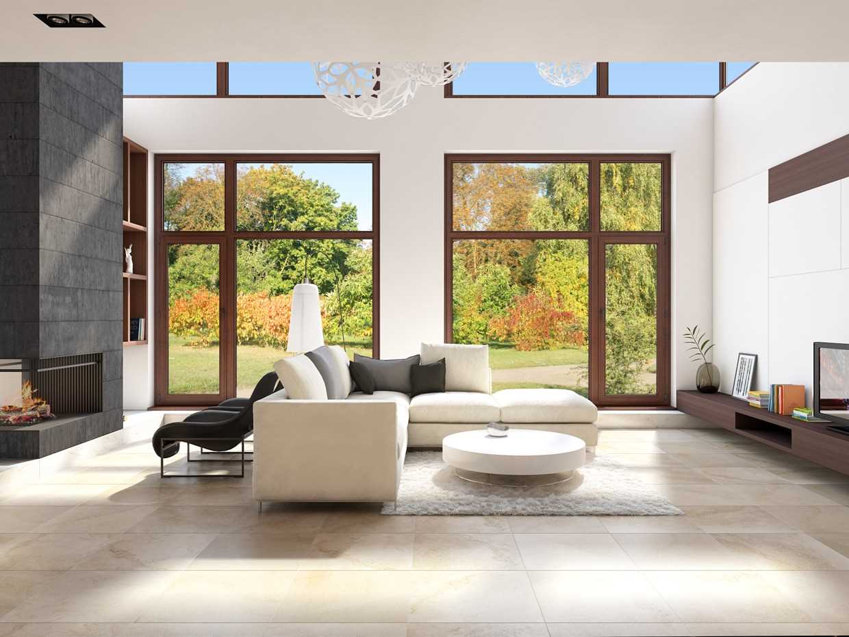 un exemple d'un intérieur inhabituel d'un salon dans le style du minimalisme