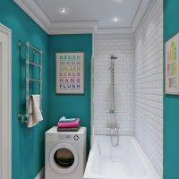 Viegla stila vannas istabas 5 kv.m foto piemērs