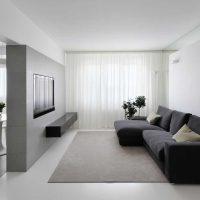 exemple d'une belle conception d'un salon dans le style de l'image minimalisme