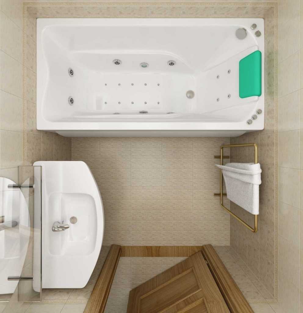 the idea of ​​a beautiful bathroom interior 2.5 sq.m
