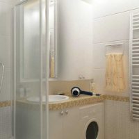 idée de design inhabituel d'une salle de bain de 3 m² photo