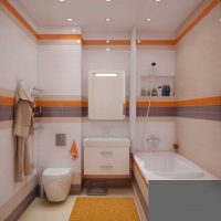 version of the modern style of the bathroom 2.5 sq.m picture