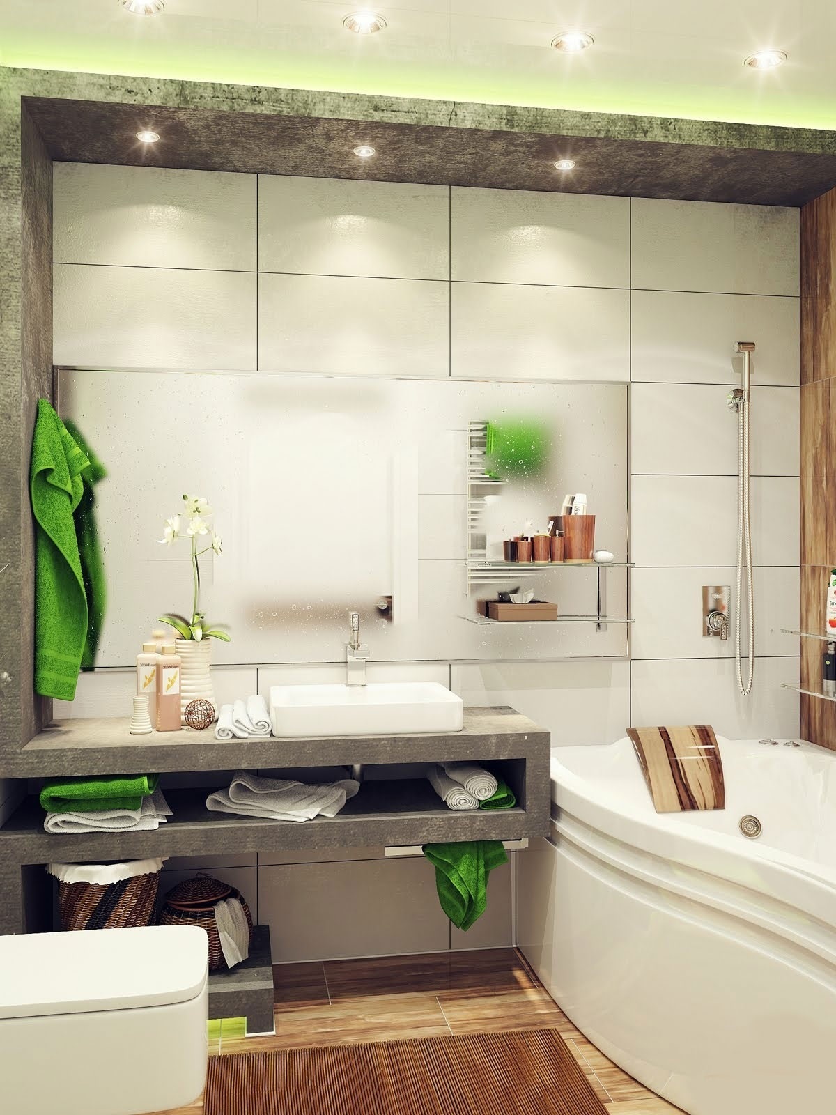optie van een lichte stijl van een badkamer van 5 m²