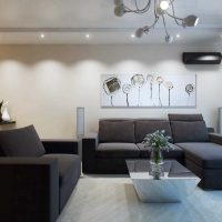 Exemple de décoration lumineuse d'un appartement moderne de 50 m²