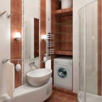 idea di un design insolito di un bagno di 2,5 mq