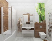 ideja neobičnog dizajna kupaonice fotografija veličine 6 m2