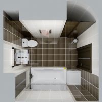 lengvo vonios kambario dizaino variantas - 5 kv.m nuotrauka
