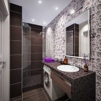 neparastā vannas istabas stila foto versija 6 kv.m.