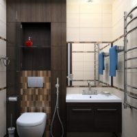 Primjer svijetlog dizajna kupaonice u Hruščovu