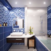 идея за модерен интериор в банята 6 кв.м снимка