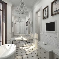idée de design moderne grande salle de bain photo