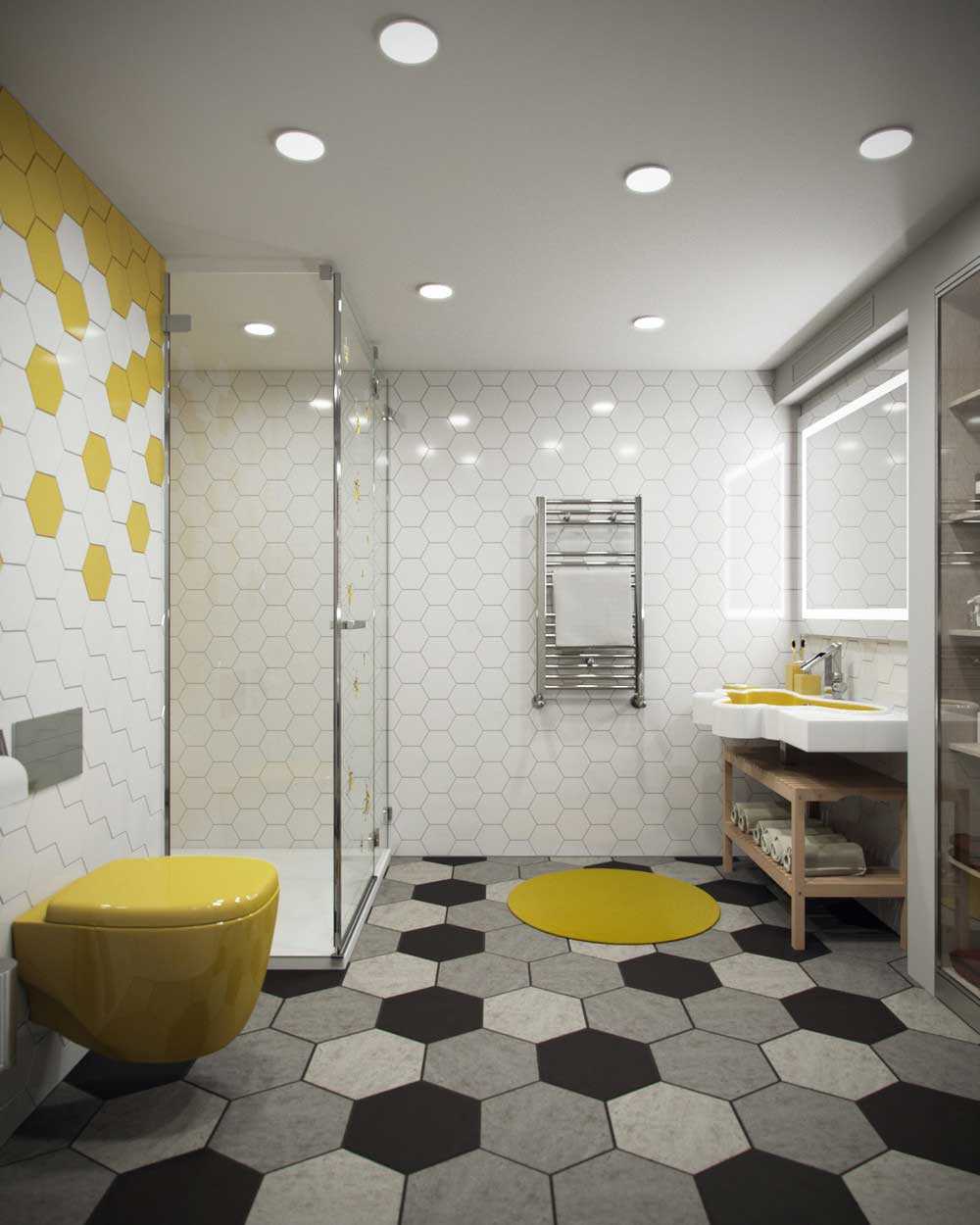 version of the modern bathroom design 6 sq.m