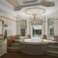 l'idea di un insolito interno del bagno in una foto in stile classico