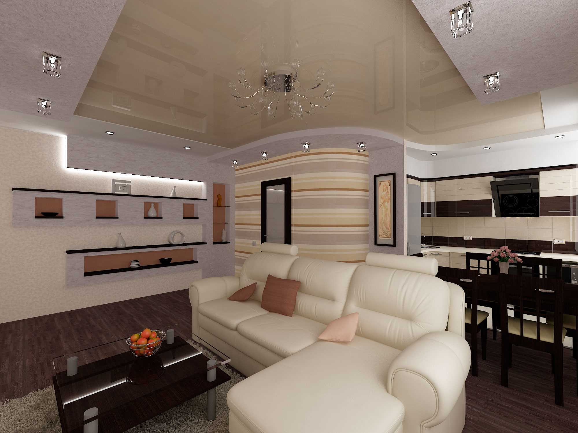 Option de design lumineux pour un salon de 19-20 m²