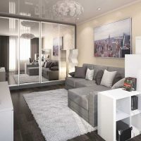 variant of the bright style of the living room 25 sq.m picture