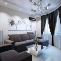 Option de design lumineux d'un appartement moderne de 70 m²