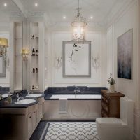 l'idea di uno stile luminoso del bagno in un'immagine in stile classico