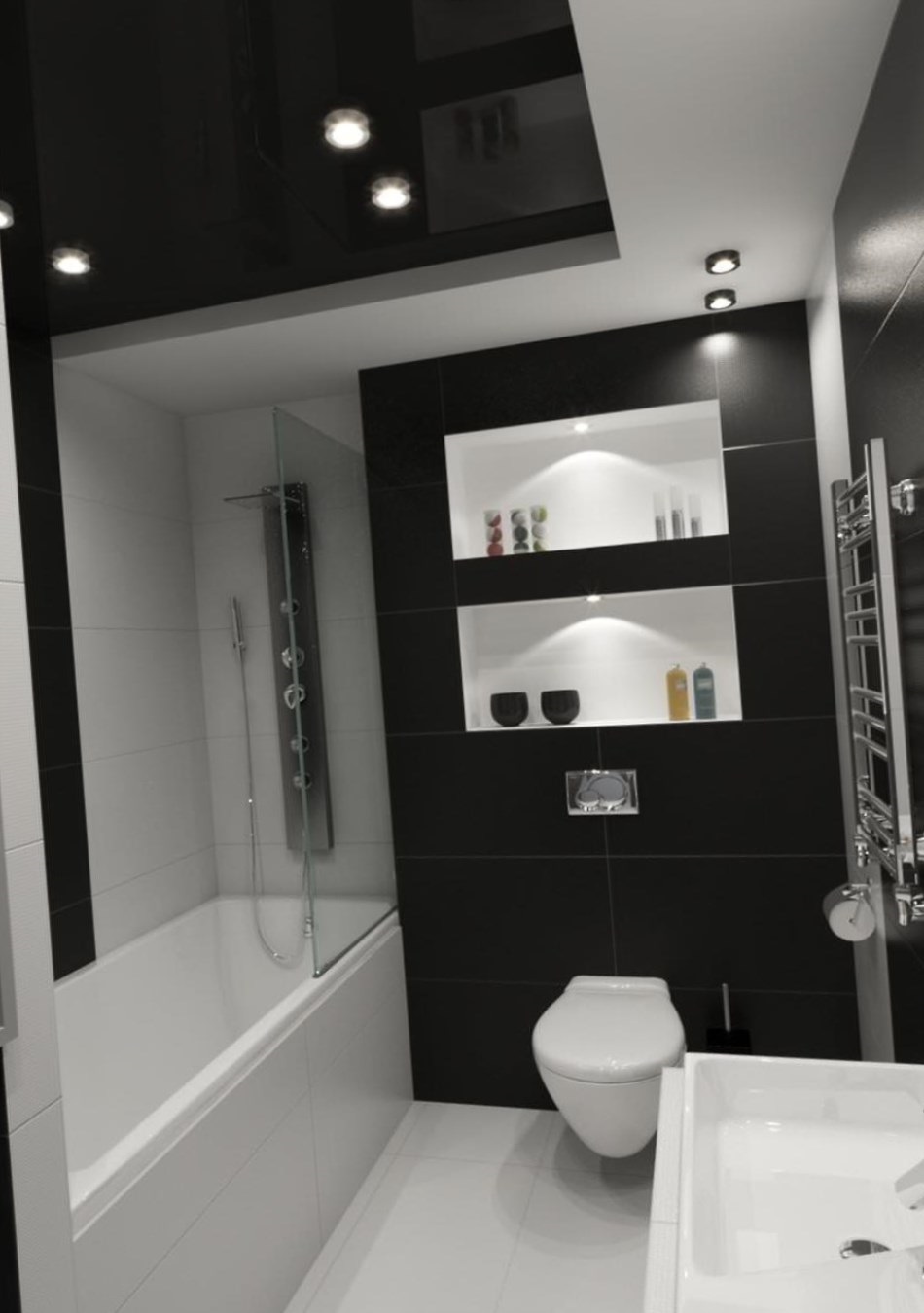 مثال على تصميم الحمام الخفيف من 5 متر مربع