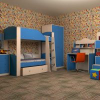 l'idée d'un bel intérieur de chambre d'enfant pour deux garçons photo