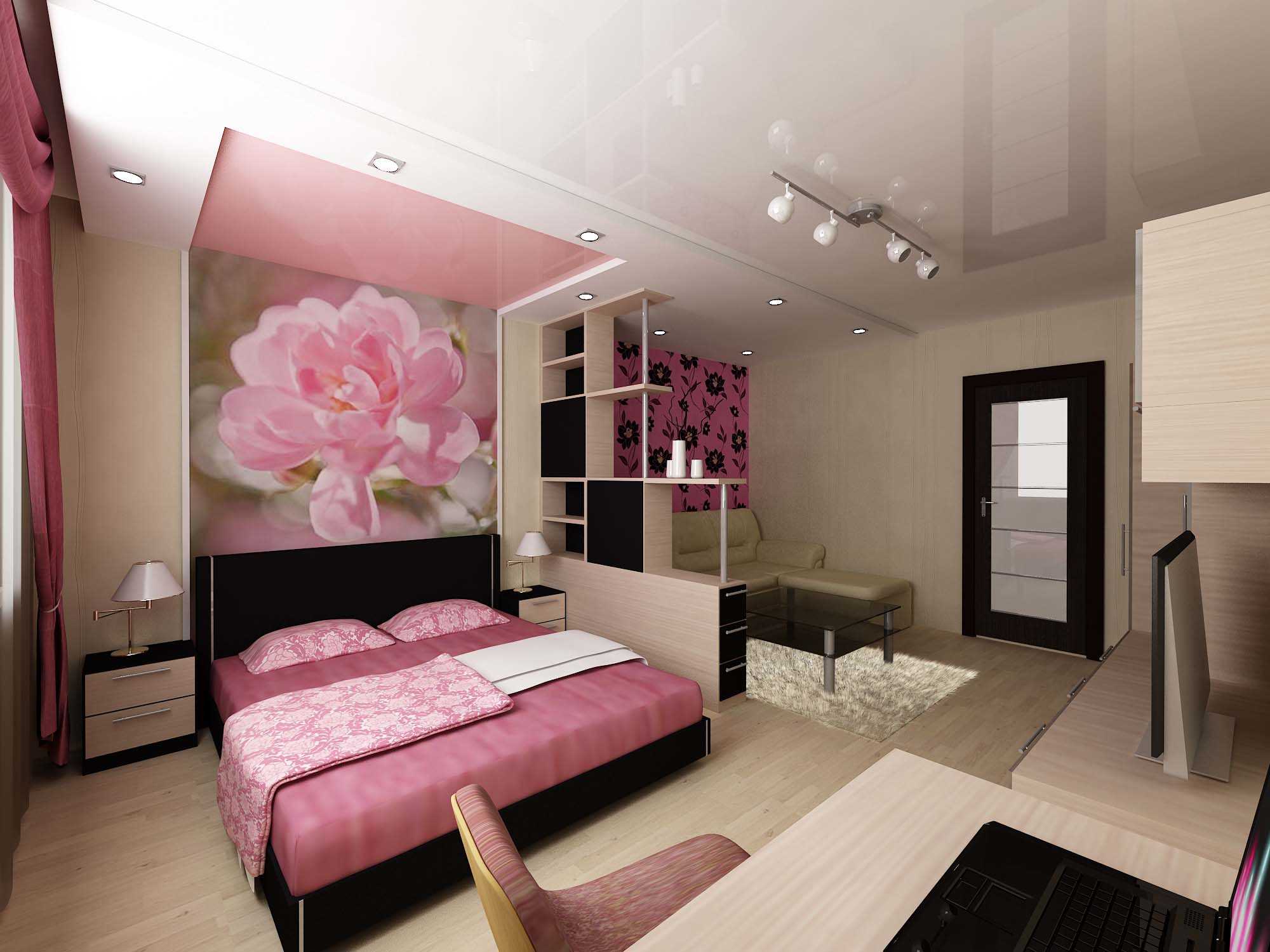 Un exemple d'un bel appartement intérieur de 50 m²
