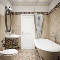 versione di un design bagno leggero in una foto in stile classico