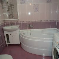 Spilgta vannas istabas interjera 5 kv.m foto piemērs