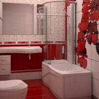 versie van de prachtige stijl van de badkamer 5 m² beeld