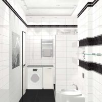 version d'un beau design de la salle de bain en noir et blanc