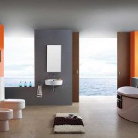 ideja neobičnog stila fotografije velike kupaonice