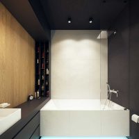 idee van een ongewoon interieur van een badkamer van 6 m² beeld