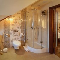 idée d'un intérieur de salle de bain moderne dans une maison en bois
