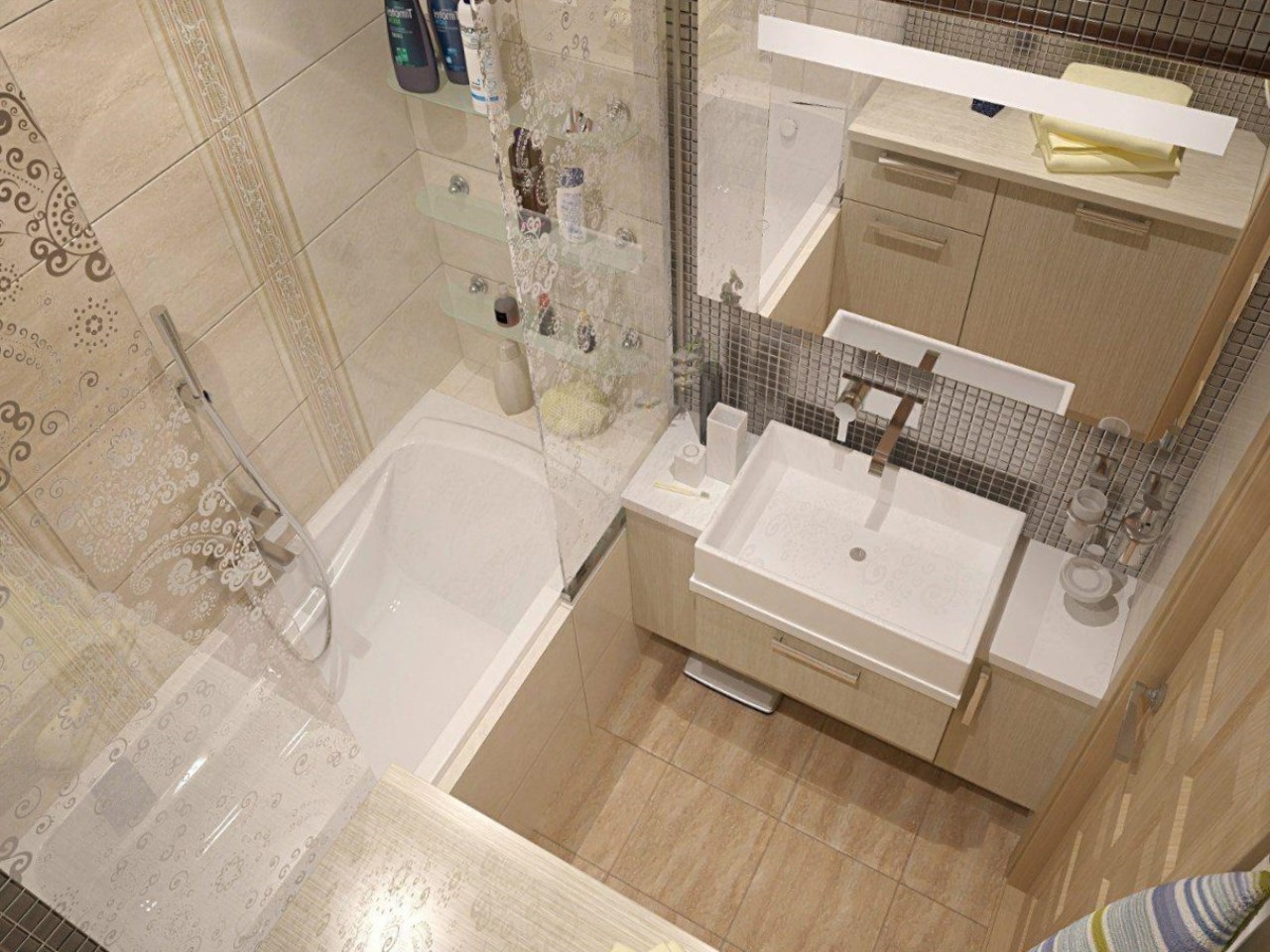 light-colored version of the bathroom in beige