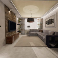 living room design 18 square meters interior