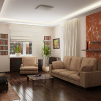 living room 18 m2 modern interior
