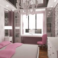 variant of light design of a bedroom for a girl in a modern style picture