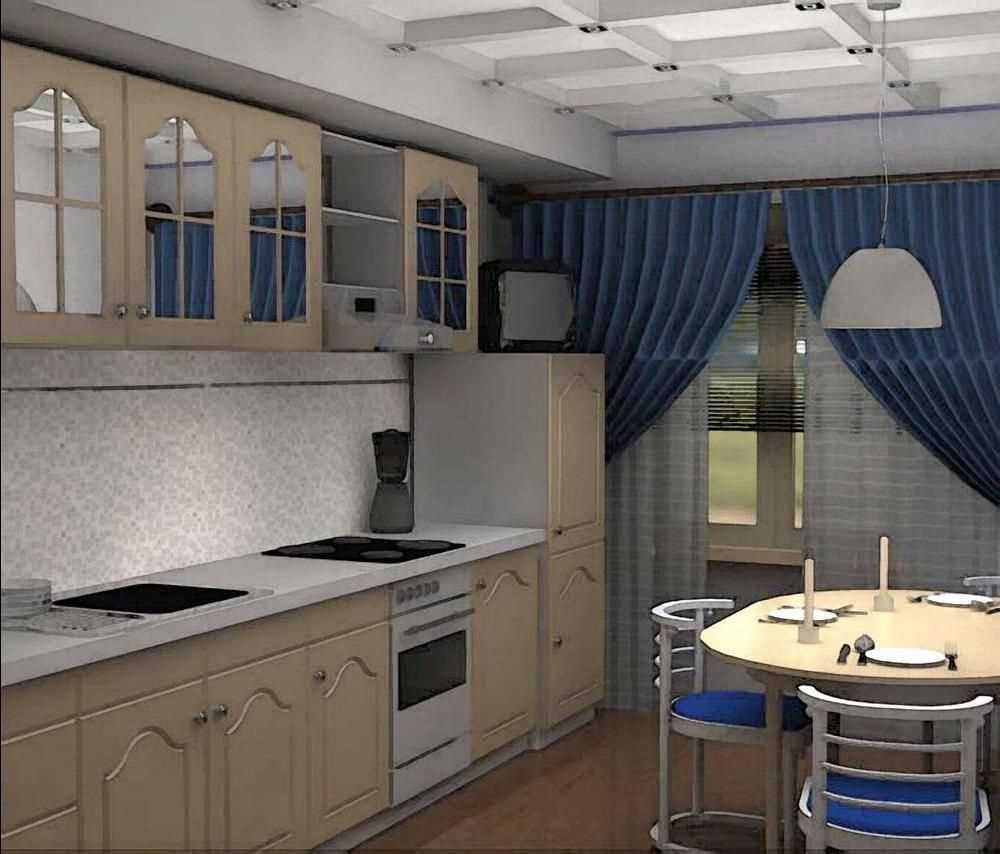 Option de design de cuisine lumineuse 9 m²