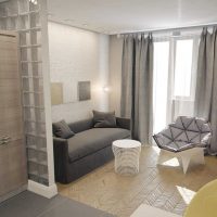 variante del luminoso appartamento monolocale di design