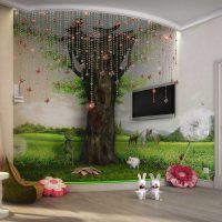 idée d’un décor lumineux pour une chambre d’enfant pour une fille 12 m² image
