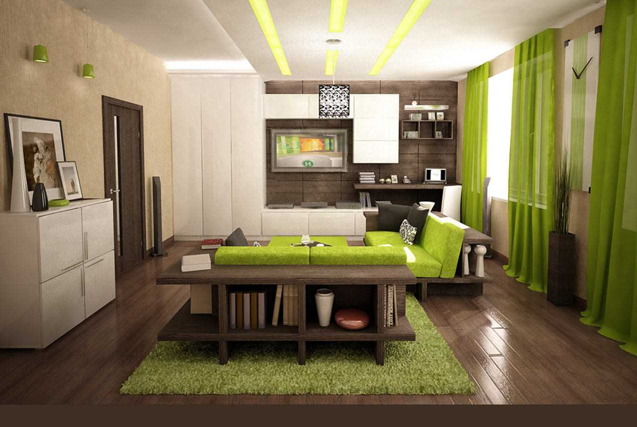 combinaison de couleurs vives à l'intérieur d'un appartement moderne
