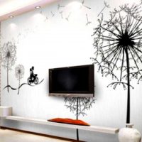 variante du décor lumineux de l'appartement avec peinture murale