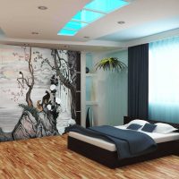 versione di un design appartamento luminoso con foto di pittura murale