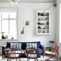 version de l'intérieur inhabituel de l'appartement dans la photo de style scandinave