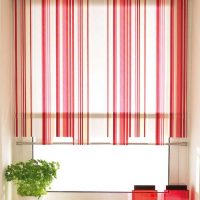 version of a beautiful bedroom decor with Roman curtains photo