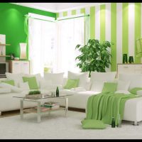 l'idea di utilizzare il verde in una foto di design di una stanza luminosa