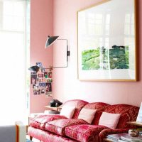 the idea of ​​using pink in a beautiful apartment decor picture