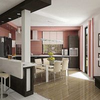 Un esempio dell'applicazione di una luminosa foto degli interni della cucina